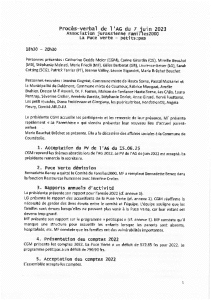 PV AG 2023 + rapports